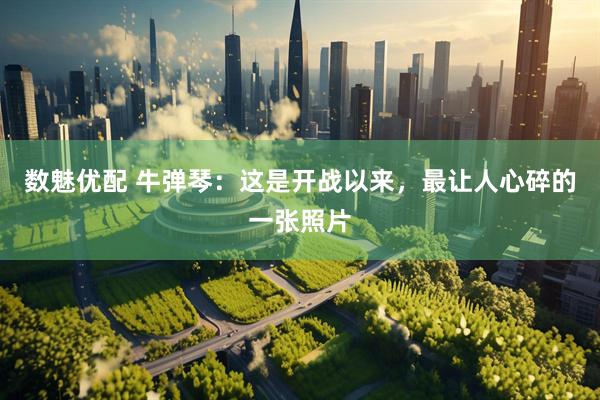 数魅优配 牛弹琴：这是开战以来，最让人心碎的一张照片